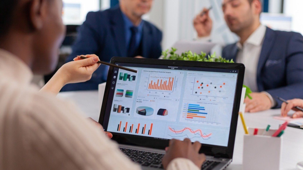 Dashboard de dados com diversos gráficos